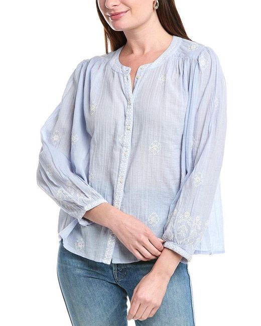 Ba&sh Blue Duha Blouse