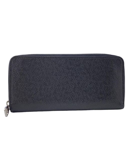 Louis Vuitton Blue Zippy Organizer Leather Wallet (pre-owned) for men
