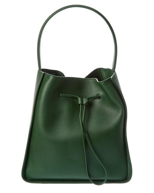 3.1 Phillip Lim Soleil Large Drawstring Leather Bucket Bag in Green Lyst