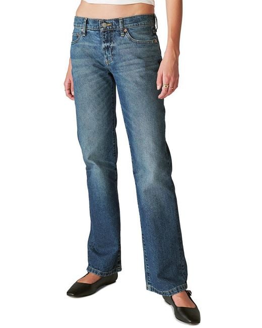 Lucky Brand Blue Easy Rider Mid-rise Dark Wash Bootcut Jeans