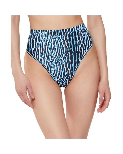 Jessica Simpson Blue Summer High Waist Swim Bottom Separates