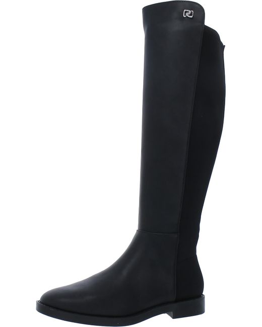 Aerosoles Black Trapani Faux Leather Tall Knee-high Boots