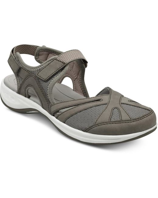 Easy Spirit Gray Esplash Mixed Media Suede Ankle Strap