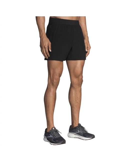Brooks Black Sherpa 5" Short for men