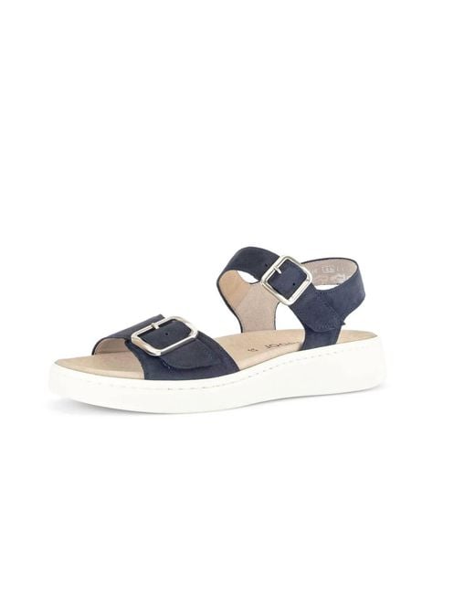 Gabor Blue Platform Sandals