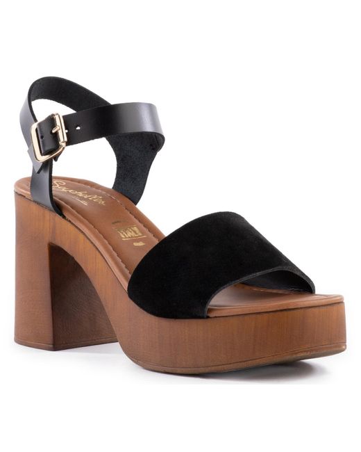 Seychelles Black Manila Buckle Block Heels