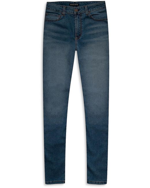 Monfrere Blue Faded Casual Slim Jeans for men