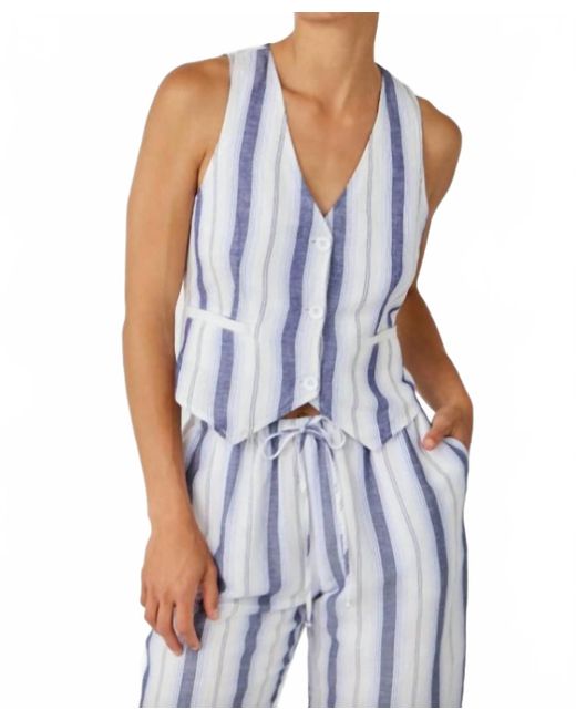 Bella Dahl Blue Cinch Back Vest