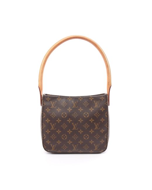 Louis Vuitton Brown Looping Mm Monogram Shoulder Bag Pvc Leather