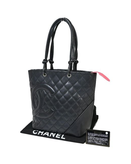 Chanel Black Cambon Leather Tote Bag (pre-owned)