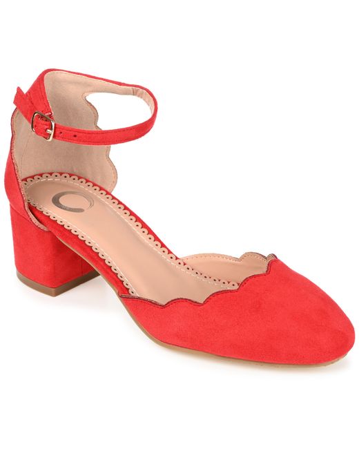 Journee Collection Red Collection Edna Pump