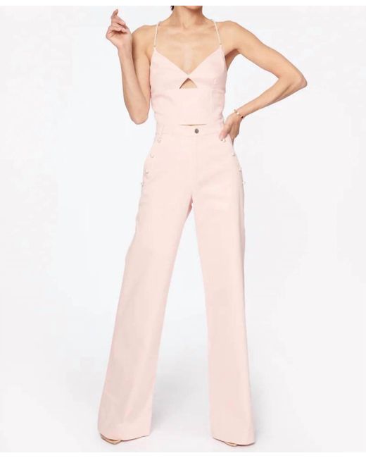 Cami NYC Pink Luanne Pant With Pearl Detail