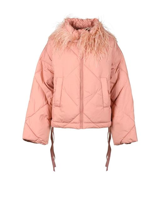 Twinset Pink Down Jacket Polyester