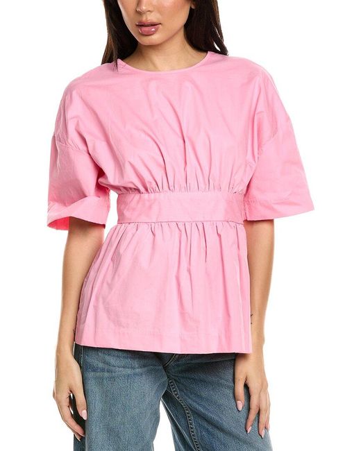 Estellina Red Solid Blouse