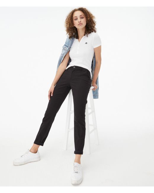 Aéropostale Skinny Twill Pants in Black 