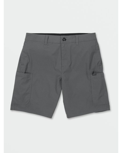 Volcom Gray Malahine Hybrid Shorts - Asphalt Black for men
