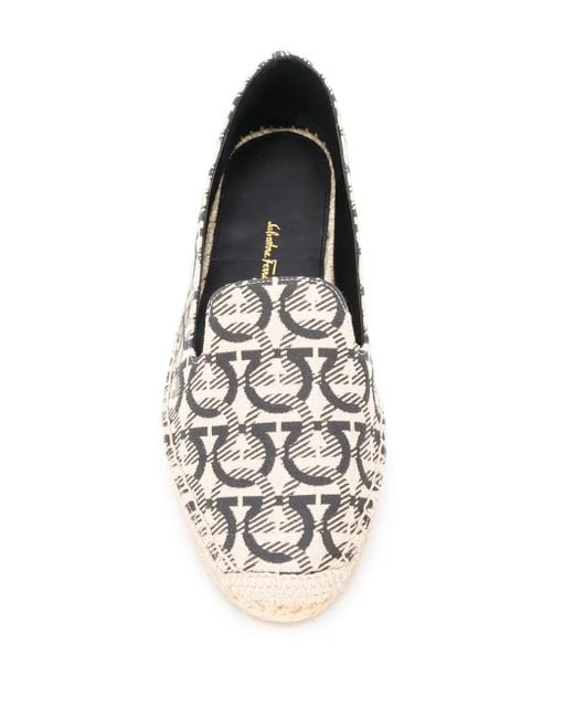 Ferragamo White Ferragamo Printed Espadrilles