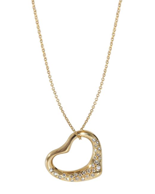 Tiffany & Co Metallic Elsa Peretti Open Heart Pendant