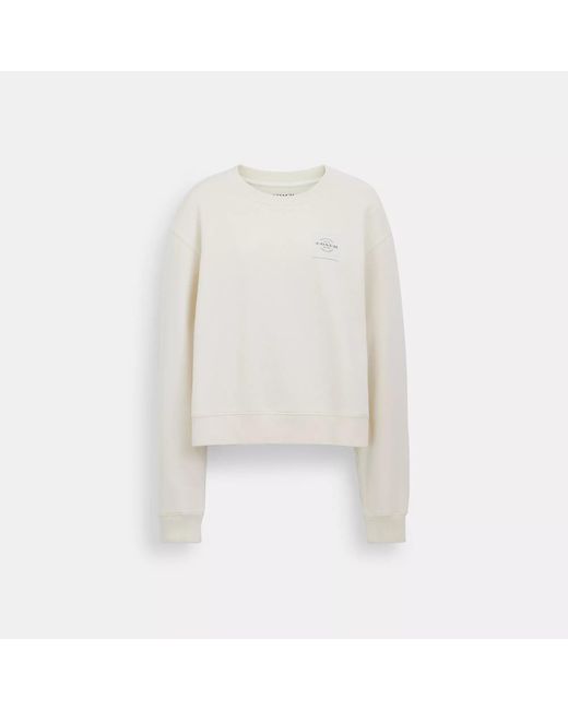 COACH White Garment Dye Crewneck