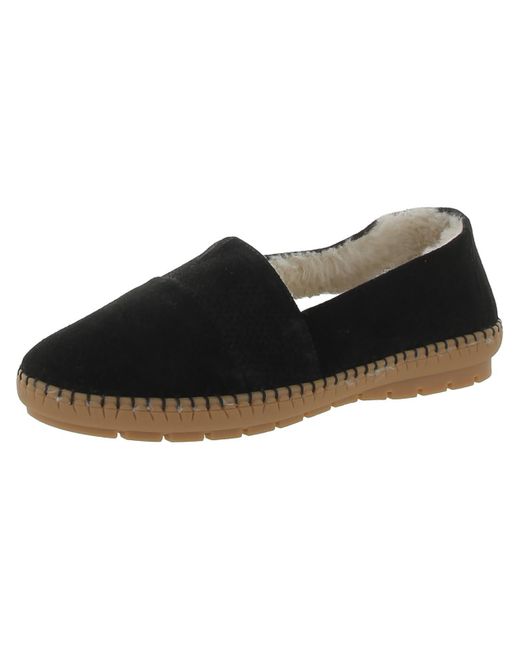 Trotters Black Ruby Plush Suede Comfy Scuff Slippers