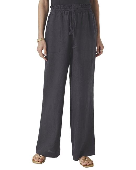 Splendid Black Stella Linen Pant