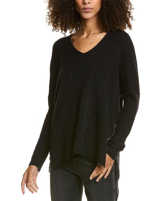 AllSaints Black Rhoda V-neck Wool & Alpaca-blend Sweater
