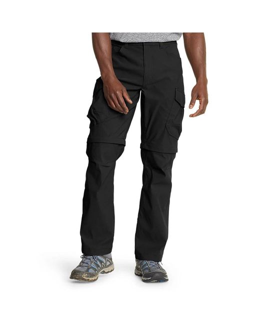 Eddie Bauer Rainier Convertible Pants in Black for Men | Lyst