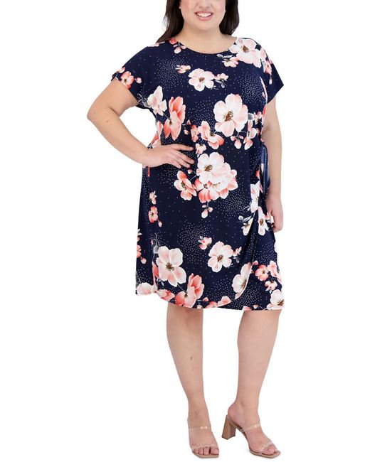 Signature By Robbie Bee Plus Floral Print Knee-length Sheath Dress in ...