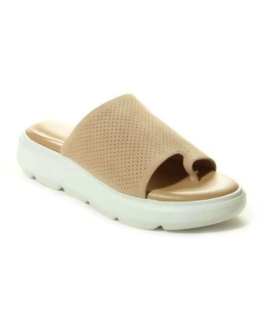 Vaneli Natural Colver Suede Sandals