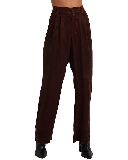 Bella Dahl Brown Pleat Front Trouser