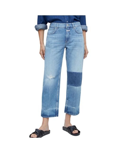 Closed Blue X-lent Mid-rise Cropped Relaxed Fit Jean