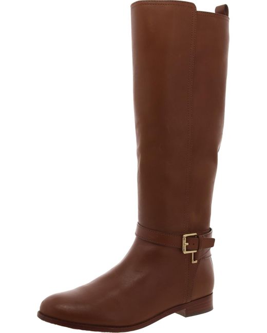 Ralph Lauren Blayke Leather Tall Over The Knee Boots in Brown Lyst