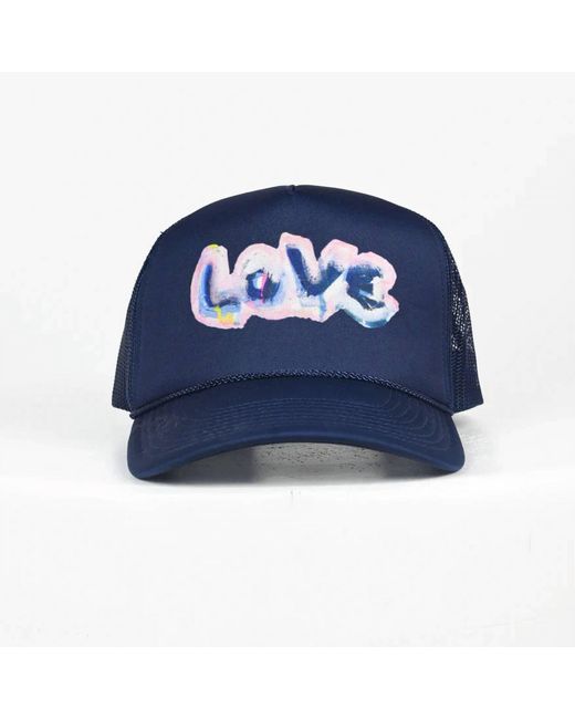 Kerri Rosenthal Blue Trucker Hat Wild Love