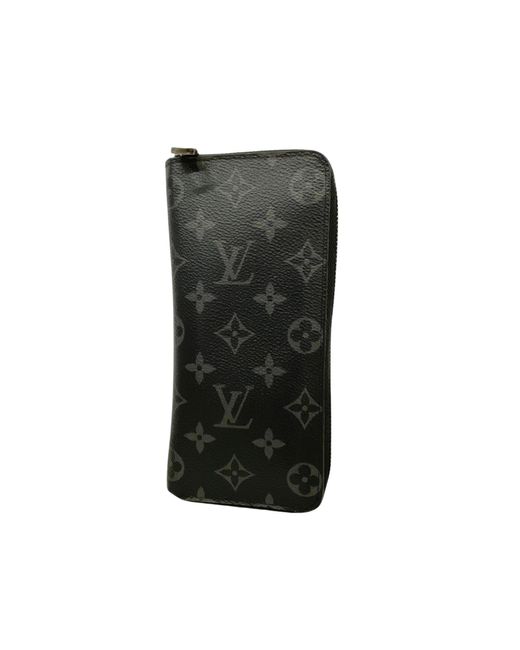 Louis Vuitton Black Zippy Wallet Vertical Canvas Wallet (pre-owned) for men