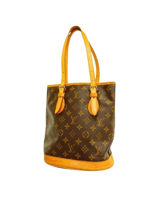 Louis Vuitton Yellow Bucket Pm Canvas Tote Bag (pre-owned)
