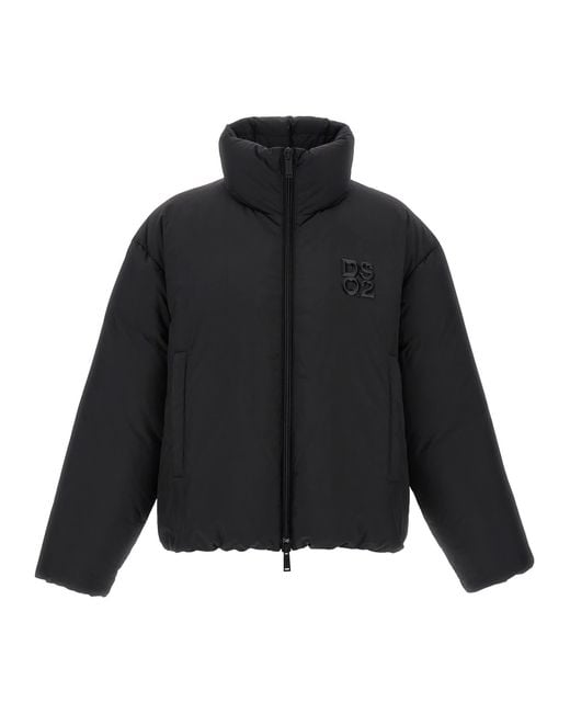DSquared² Black ² Polyester Full-Length Jacket for men