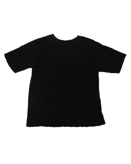 Unravel Project Black Long Distressed T-shirt