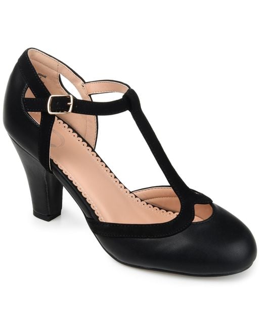 Journee Collection Black Collection Olina Narrow Width Pump