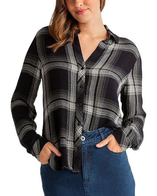 Bella Dahl Black Button Down Blouse