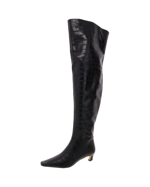 MICHAEL Michael Kors Black Pv24E Embossed Over-The-Knee Boots