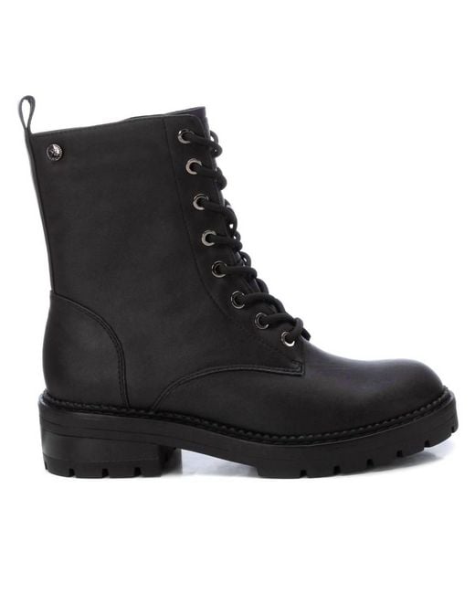 Xti Black Combat Booties