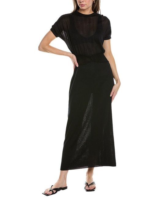 ViX Black Solid Eliane Long Dress