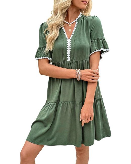 CHARLOTTE GREEN Green Mini Dress