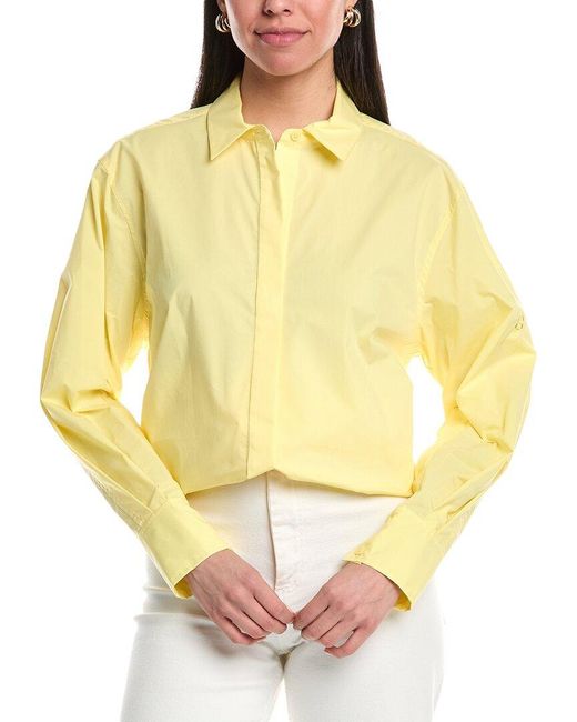 Jonathan Simkhai Yellow Chandler Oversized Button-Down Shirt