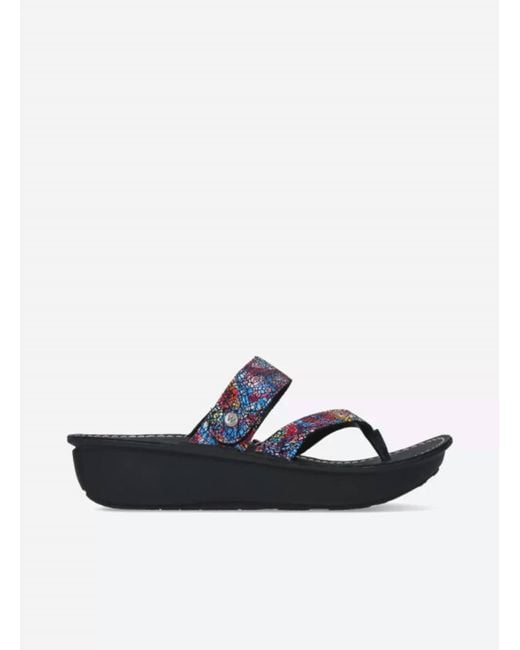 Wolky Blue Tahiti Supportive Flip-Flop Sandal