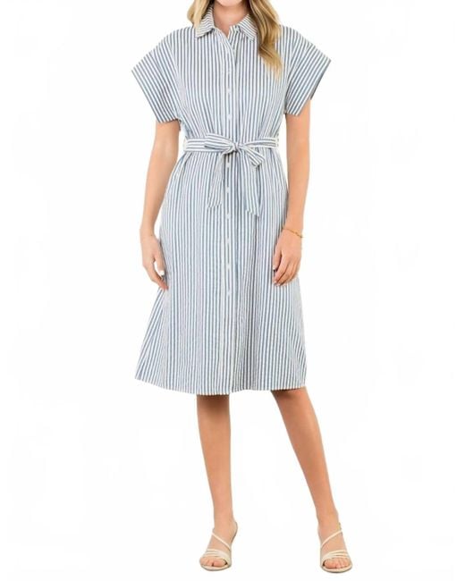 Thml Blue Southampton Midi Dress