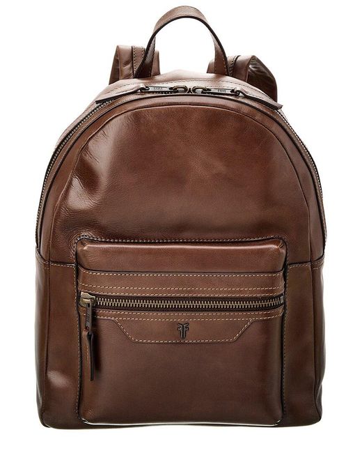 Frye Brown Grant Leather Backpack