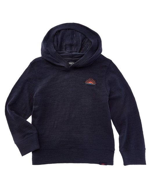 Faherty Brand Blue Sunwashed Slub Hoodie