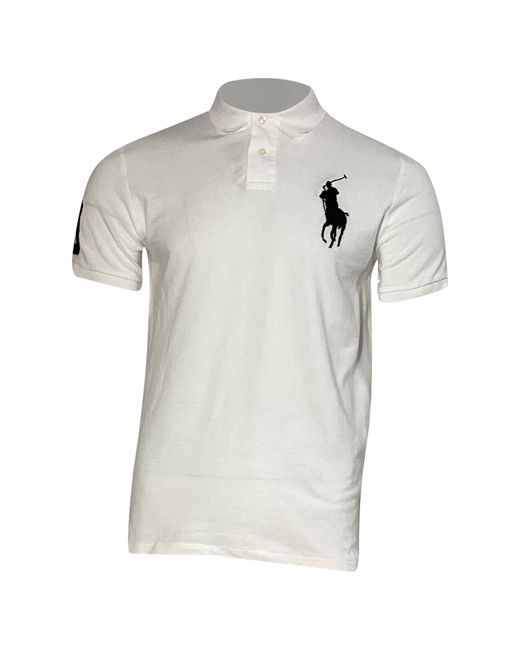 Polo Ralph Lauren Gray Big Pony Custom Slim Fit Mesh Polo Shirt for men