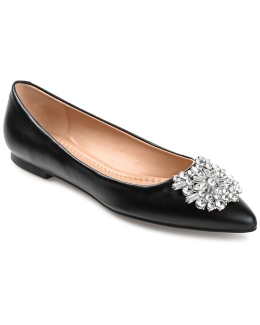 Journee Collection Black Collection Renzo Flat